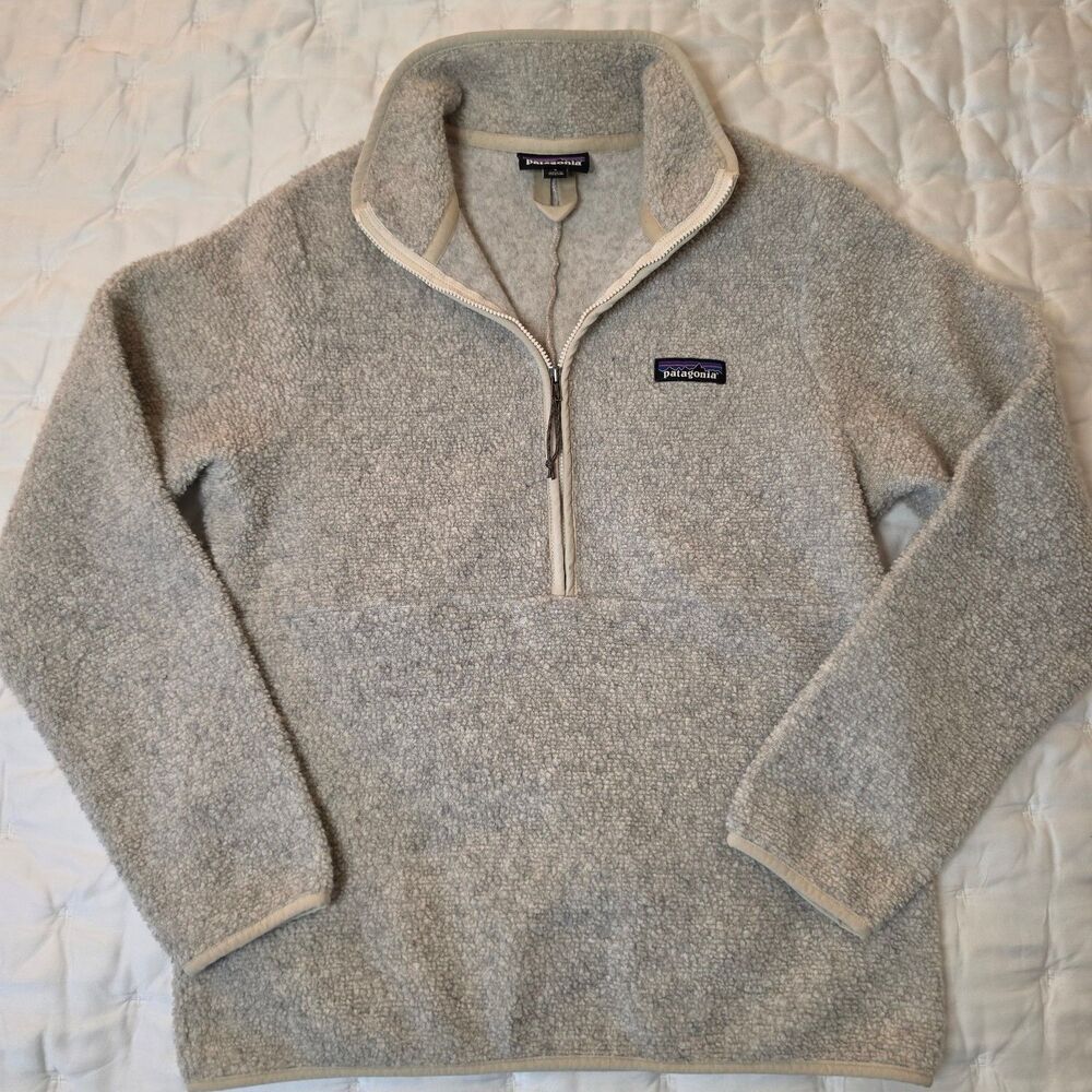 Women's Patagonia Half Zip Pull over Recycled Wool Polyester Size Small
